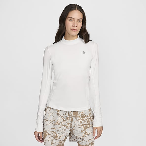 White Long Sleeve Shirts. Nike